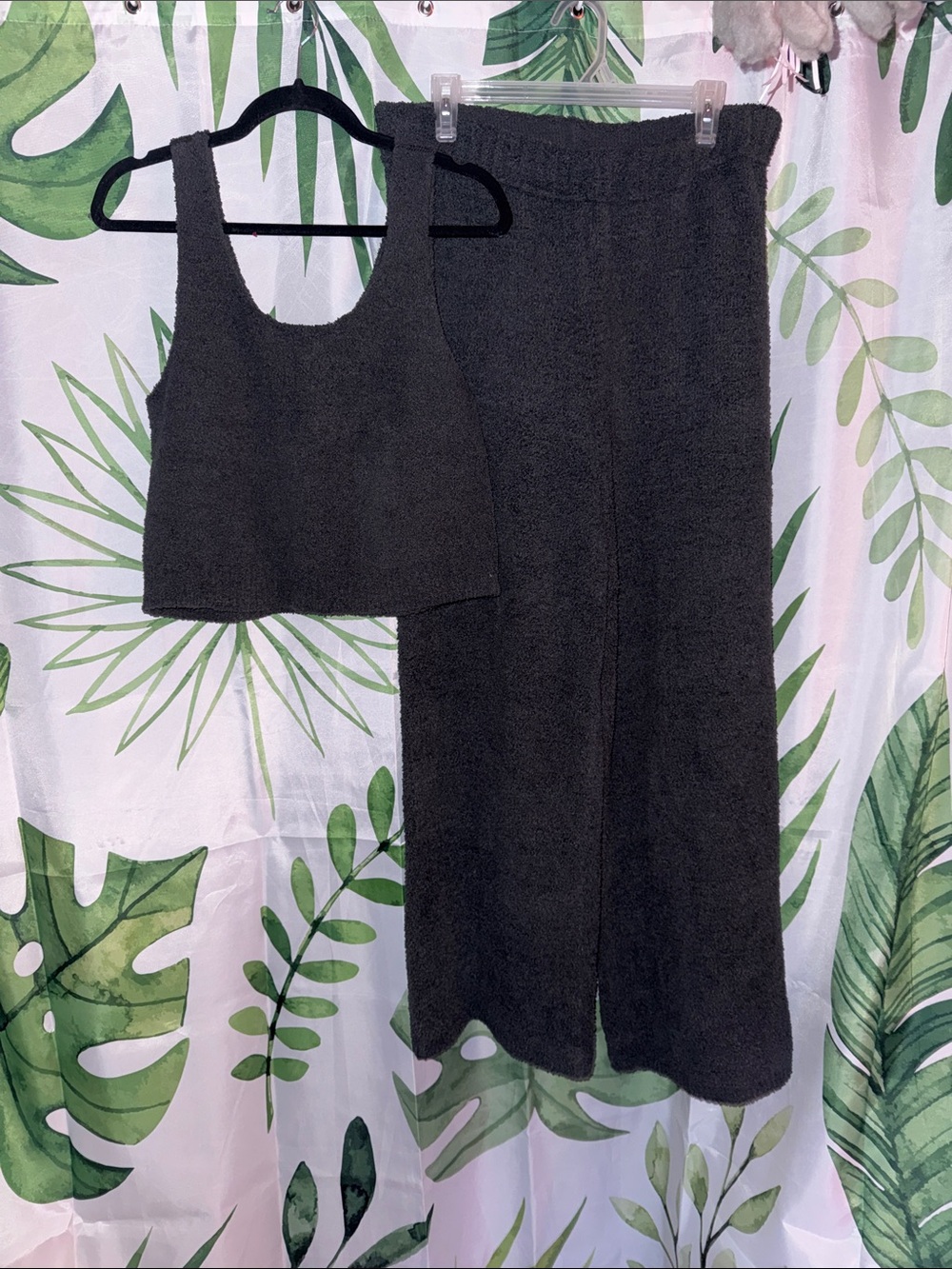 aerie grey Marshmallow Tank and Wide-Leg Pants Set
